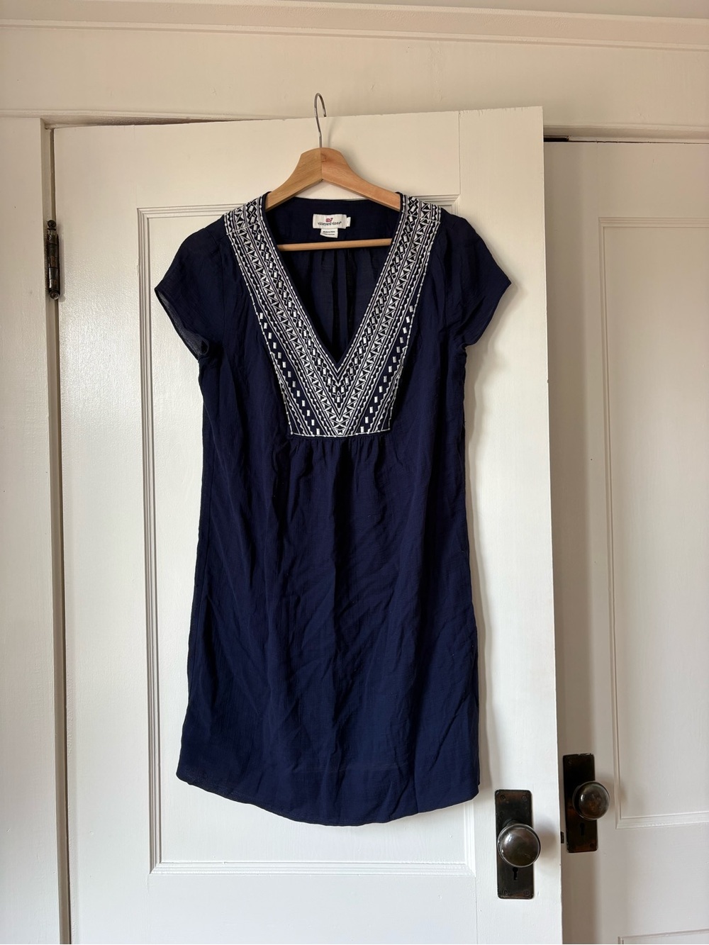 Vineyard Vines Navy Cotton Tunic Cover Up.